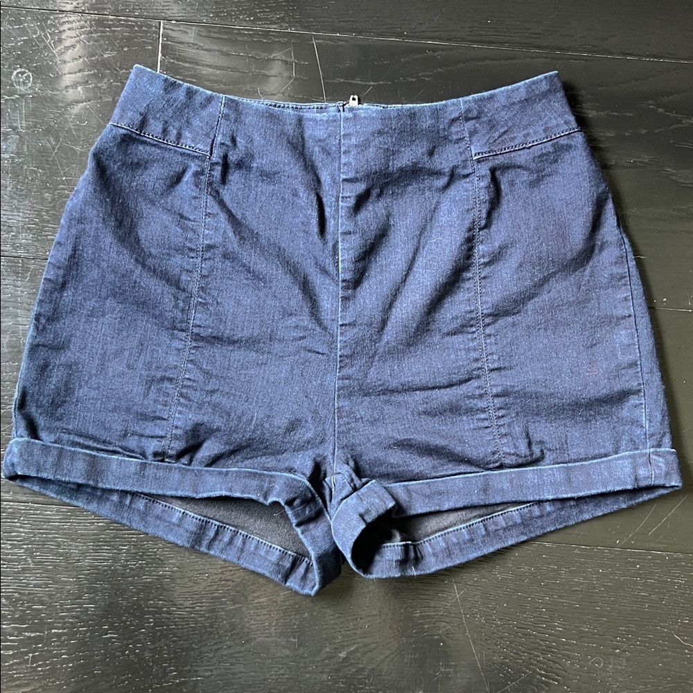 Cooperative High Waist Navy Denim Shorts